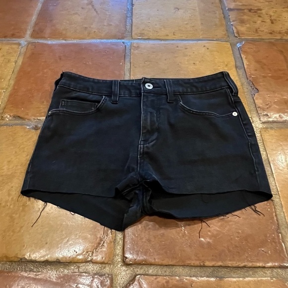 Pilcro And The Letterpress High Rise Cut Off Jean Shorts Size 28 Women's - Picture 1 of 6